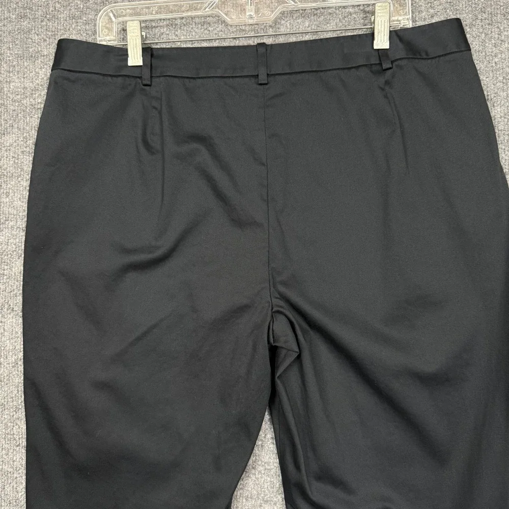 Lafayette 148 New York Trousers Women 14 Black Cotton Blend Tapered Professional